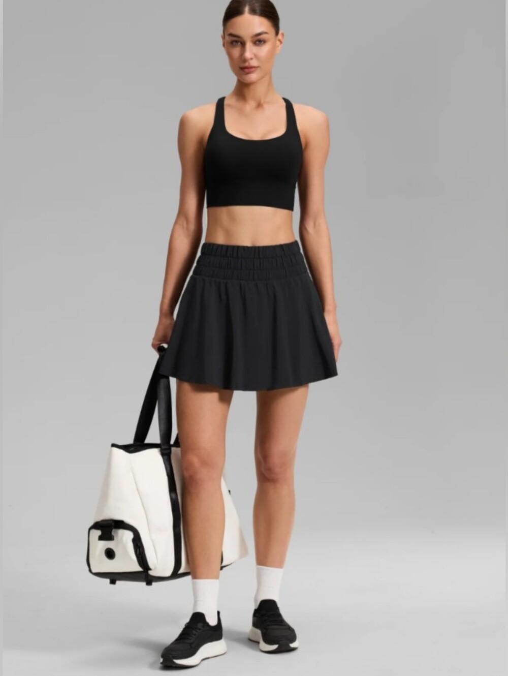 CRZ Yoga Black High Waisted Quick Dry Athletic Skort With Pockets Small S NWOT
